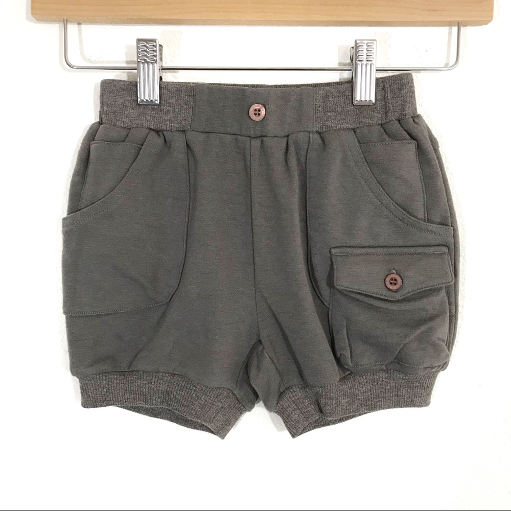 Brenntano Baby Boy Cotton Cargo Shorts Grey
